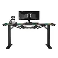 ULTRADESK Gaming asztal FORCE - szürke, 166x70 cm, 76,5 cm, XXL egérpaddal, slu tartóval