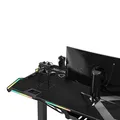ULTRADESK Gaming asztal FORCE - szürke, 166x70 cm, 76,5 cm, XXL egérpaddal, slu tartóval