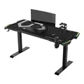 ULTRADESK Gaming asztal FORCE - szürke, 166x70 cm, 76,5 cm, XXL egérpaddal, slu tartóval