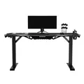 ULTRADESK Gaming asztal FORCE - szürke, 166x70 cm, 76,5 cm, XXL egérpaddal, slu tartóval