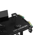 ULTRADESK Gaming asztal FORCE - szürke, 166x70 cm, 76,5 cm, XXL egérpaddal, slu tartóval