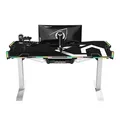 ULTRADESK játékasztal FORCE SNOW - fehér, 166x70 cm, 76,5 cm, XXL egérpaddal, tartható