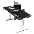ULTRADESK játékasztal FORCE SNOW - fehér, 166x70 cm, 76,5 cm, XXL egérpaddal, tartható