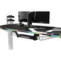 ULTRADESK játékasztal FORCE SNOW - fehér, 166x70 cm, 76,5 cm, XXL egérpaddal, tartható