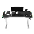 ULTRADESK játékasztal FORCE SNOW - fehér, 166x70 cm, 76,5 cm, XXL egérpaddal, tartható