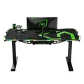 ULTRADESK játékasztal FORCE - zöld, 166x70 cm, 76,5 cm, XXL egérpaddal, tartóval