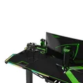 ULTRADESK játékasztal FORCE - zöld, 166x70 cm, 76,5 cm, XXL egérpaddal, tartóval
