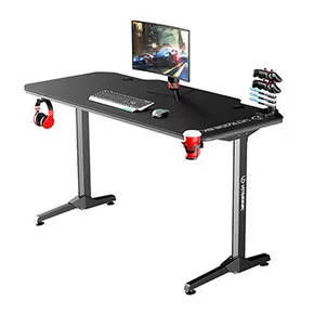 ULTRADESK játékasztal FRAG - FEKETE, 140x66 cm, 76 cm, XXL egérpaddal, ultraíróasztallal