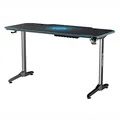 ULTRADESK játékasztal FRAG - KÉK, 140x66 cm, 76 cm, XXL egérpaddal, ultraíróasztallal