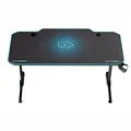 ULTRADESK játékasztal FRAG - KÉK, 140x66 cm, 76 cm, XXL egérpaddal, ultraíróasztallal
