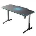 ULTRADESK játékasztal FRAG - KÉK, 140x66 cm, 76 cm, XXL egérpaddal, ultraíróasztallal