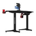 ULTRADESK játékasztal FRAG - GRAPHITE, 140x66 cm, 76 cm, XXL egérpaddal, ultraddal