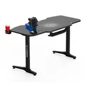 ULTRADESK játékasztal FRAG - GRAPHITE, 140x66 cm, 76 cm, XXL egérpaddal, ultraddal