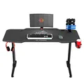 ULTRADESK játékasztal FRAG - GRAPHITE, 140x66 cm, 76 cm, XXL egérpaddal, ultraddal