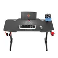 ULTRADESK játékasztal FRAG - GRAPHITE, 140x66 cm, 76 cm, XXL egérpaddal, ultraddal