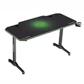 ULTRADESK játékasztal FRAG - GREEN, 140x66 cm, 76 cm, XXL egérpaddal, ultraíróasztallal