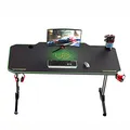 ULTRADESK játékasztal FRAG - GREEN, 140x66 cm, 76 cm, XXL egérpaddal, ultraíróasztallal