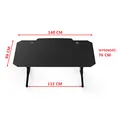 ULTRADESK játékasztal FRAG - PIROS, 140x66 cm, 76 cm, XXL egérpaddal, Ultradesk B-vel