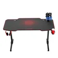 ULTRADESK játékasztal FRAG - PIROS, 140x66 cm, 76 cm, XXL egérpaddal, Ultradesk B-vel