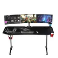 ULTRADESK Játékasztal FRAG XXL FEKETE, 160 x 75 cm, 75 cm, ital és fejhallgató tartó, állvány