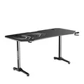 ULTRADESK Játékasztal FRAG XXL FEKETE, 160 x 75 cm, 75 cm, ital és fejhallgató tartó, állvány