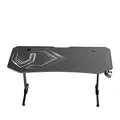 ULTRADESK Játékasztal FRAG XXL FEKETE, 160 x 75 cm, 75 cm, ital és fejhallgató tartó, állvány