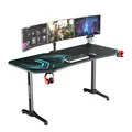 Következő termékkép ULTRADESK Játékasztal FRAG XXL BLUE, 160 x 75 cm, 75 cm, ital és fejhallgató tartó, állvány