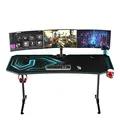 ULTRADESK Játékasztal FRAG XXL BLUE, 160 x 75 cm, 75 cm, ital és fejhallgató tartó, állvány