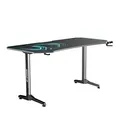 ULTRADESK Játékasztal FRAG XXL BLUE, 160 x 75 cm, 75 cm, ital és fejhallgató tartó, állvány