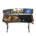 ULTRADESK játékasztal FRAG XXL GOLD, 160 x 75 cm, 75 cm, ital és fejhallgató tartó, állvány