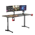 ULTRADESK játékasztal FRAG XXL GOLD, 160 x 75 cm, 75 cm, ital és fejhallgató tartó, állvány