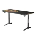 ULTRADESK játékasztal FRAG XXL GOLD, 160 x 75 cm, 75 cm, ital és fejhallgató tartó, állvány