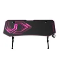 ULTRADESK Játékasztal FRAG XXL PINK, 160 x 75 cm, 75 cm, ital és fejhallgató tartó, állvány
