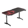 ULTRADESK Játékasztal FRAG XXL RED, 160 x 75 cm, 75 cm, ital- és fejhallgató tartó, B állvány