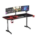 Következő termékkép ULTRADESK Játékasztal FRAG XXL RED, 160 x 75 cm, 75 cm, ital- és fejhallgató tartó, B állvány