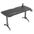 ULTRADESK játékasztal GRAND BLACK, 160x70 cm, 70-80 cm, 3 magassági szint, XXL szőnyeggel