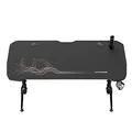 ULTRADESK játékasztal GRAND BLACK, 160x70 cm, 70-80 cm, 3 magassági szint, XXL szőnyeggel
