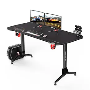 ULTRADESK játékasztal GRAND BLACK, 160x70 cm, 70-80 cm, 3 magassági szint, XXL szőnyeggel