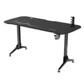 ULTRADESK játékasztal GRAND BLACK, 160x70 cm, 70-80 cm, 3 magassági szint, XXL szőnyeggel