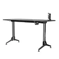 ULTRADESK játékasztal GRAND BLACK, 160x70 cm, 70-80 cm, 3 magassági szint, XXL szőnyeggel
