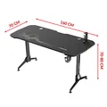 ULTRADESK játékasztal GRAND BLUE, 160x70 cm, 70-80 cm, 3 magassági szint, alatta XXL szőnyeg