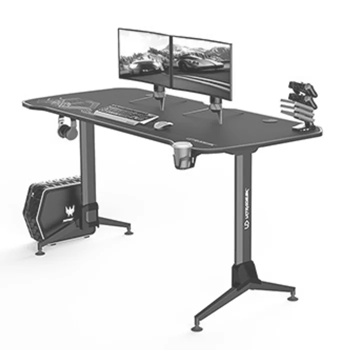 Termék főképe ULTRADESK Herní stůl GRAND WHITE, 160x70 cm, 70-80 cm, 3 úrovně výšky, s XXL podložkou po