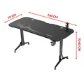 ULTRADESK játékasztal GRAND WHITE, 160x70 cm, 70-80 cm, 3 magassági szint, XXL szőnyeggel