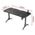ULTRADESK játékasztal GRAND YELLOW-GREEN, 160x70 cm, 70-80 cm, 3 magassági szint, XXL talppal
