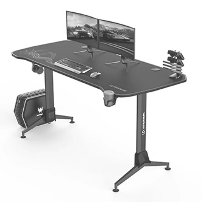 Termék főképe ULTRADESK Herní stůl GRAND YELLOW-GREEN, 160x70 cm, 70-80 cm, 3 úrovně výšky, s XXL podlo