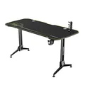 ULTRADESK játékasztal GRAND YELLOW-GREEN, 160x70 cm, 70-80 cm, 3 magassági szint, XXL talppal
