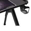 ULTRADESK Herní stůl INVADER - BLACK, 120x64 cm, 75 cm, podsvícený, s XL podložkou pod my