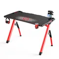 Következő termékkép ULTRADESK játékasztal INVADER - PIROS, 120x64 cm, 75 cm, háttérvilágítással, XL egérpaddal,
