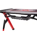 ULTRADESK játékasztal INVADER - PIROS, 120x64 cm, 75 cm, háttérvilágítással, XL egérpaddal,