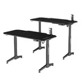 ULTRADESK játékasztal LEVEL BLACK, 140x70cm, 72-124cm, elektromosan állítható magasságú, XX